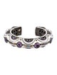 MCL by Matthew Campbell Laurenza Sapphire, Amethyst & Enamel Cuff Bracelet