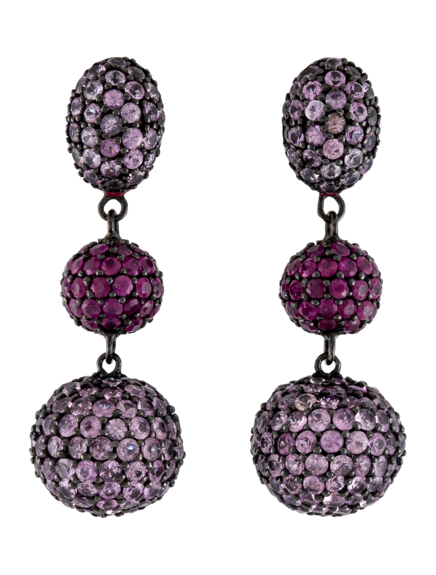 MCL by Matthew Campbell Laurenza Sapphire & Enamel Ball Drop Earrings