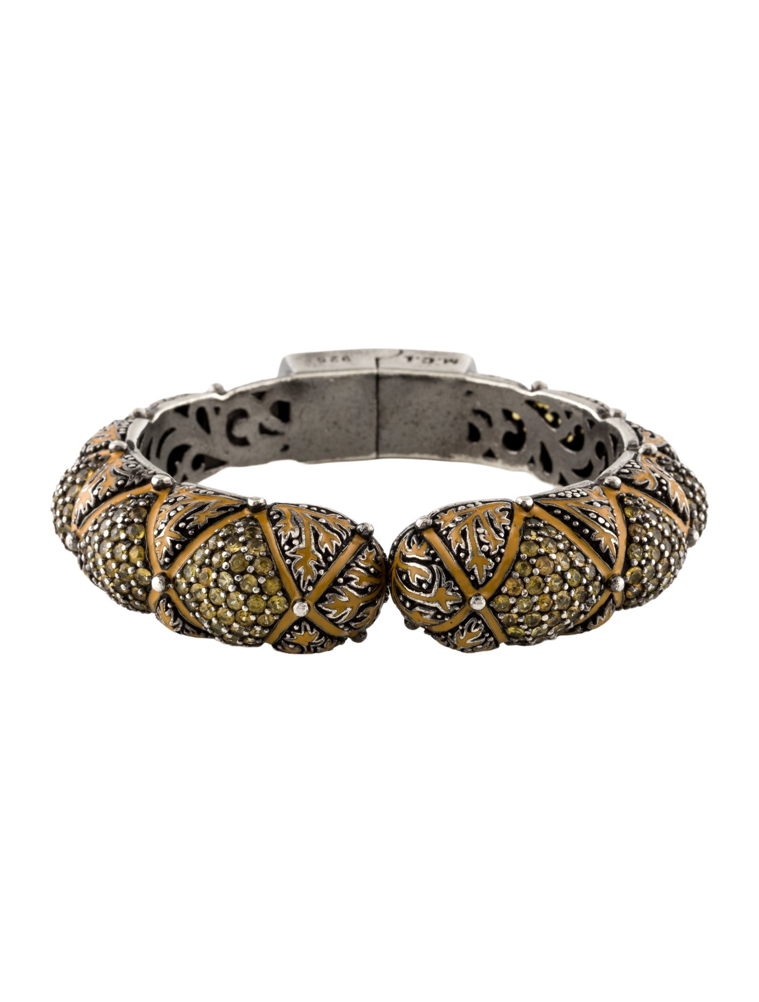 MCL by Matthew Campbell Laurenza 9.73ctw Yellow Sapphire Cuff Bracelet