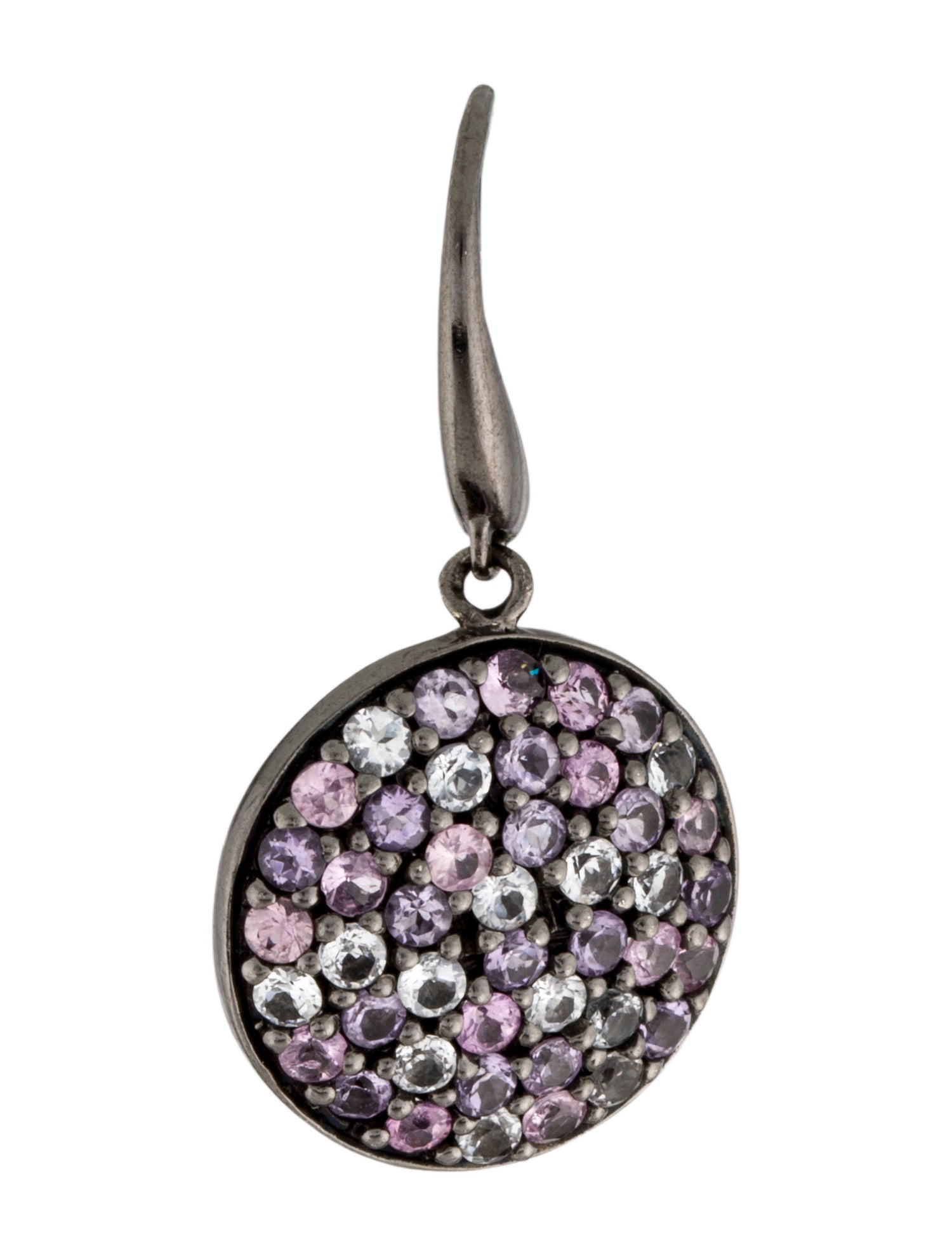MCL by Matthew Campbell Laurenza Sapphire & Topaz Circle Drop Earring