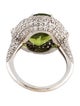 Michael Beaudry 18K 8.29ct Peridot, Diamond & Tsavorite Garnet Cocktail Ring