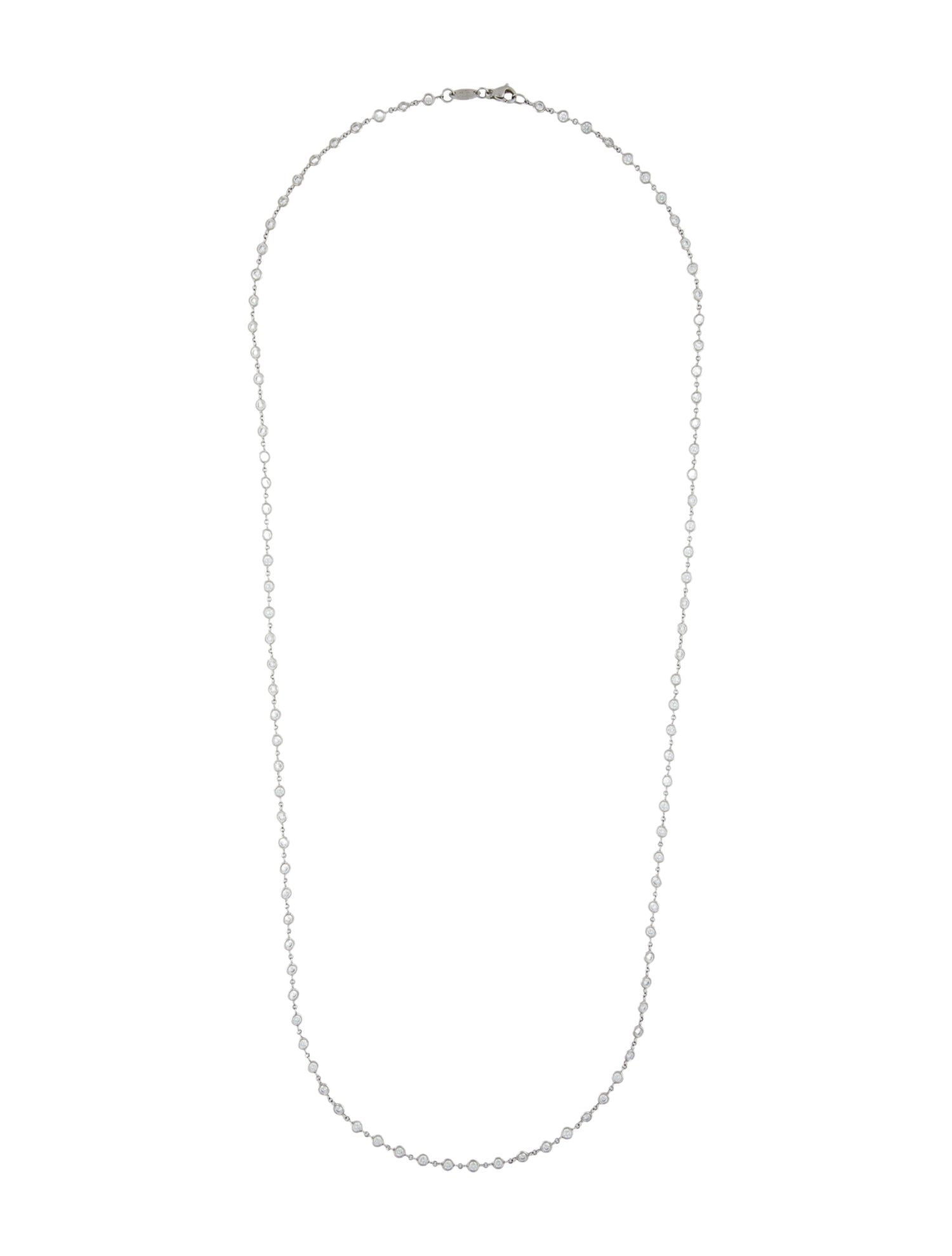 Michael Beaudry Platinum 5.58ctw Diamond Long Station Necklace