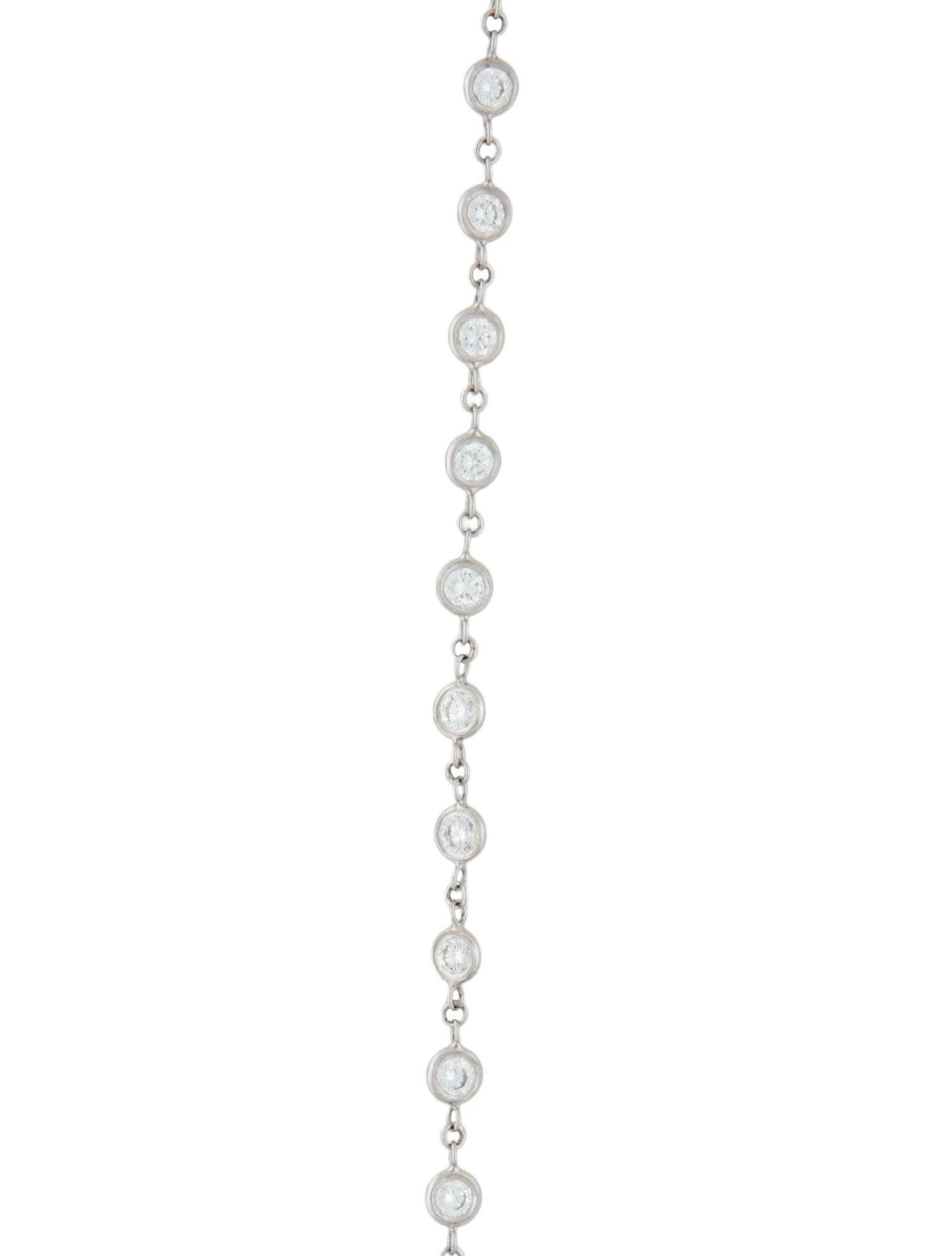 Michael Beaudry Platinum 5.58ctw Diamond Long Station Necklace