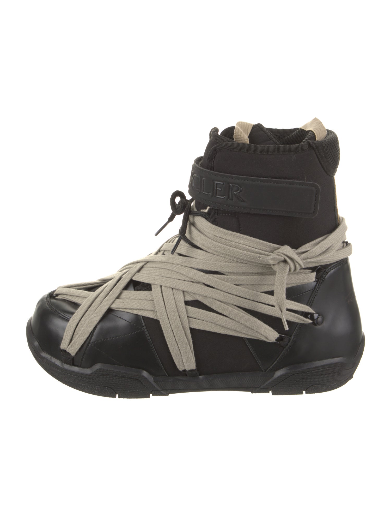 Moncler x Rick Owens Amber Leather Lace-Up Boots