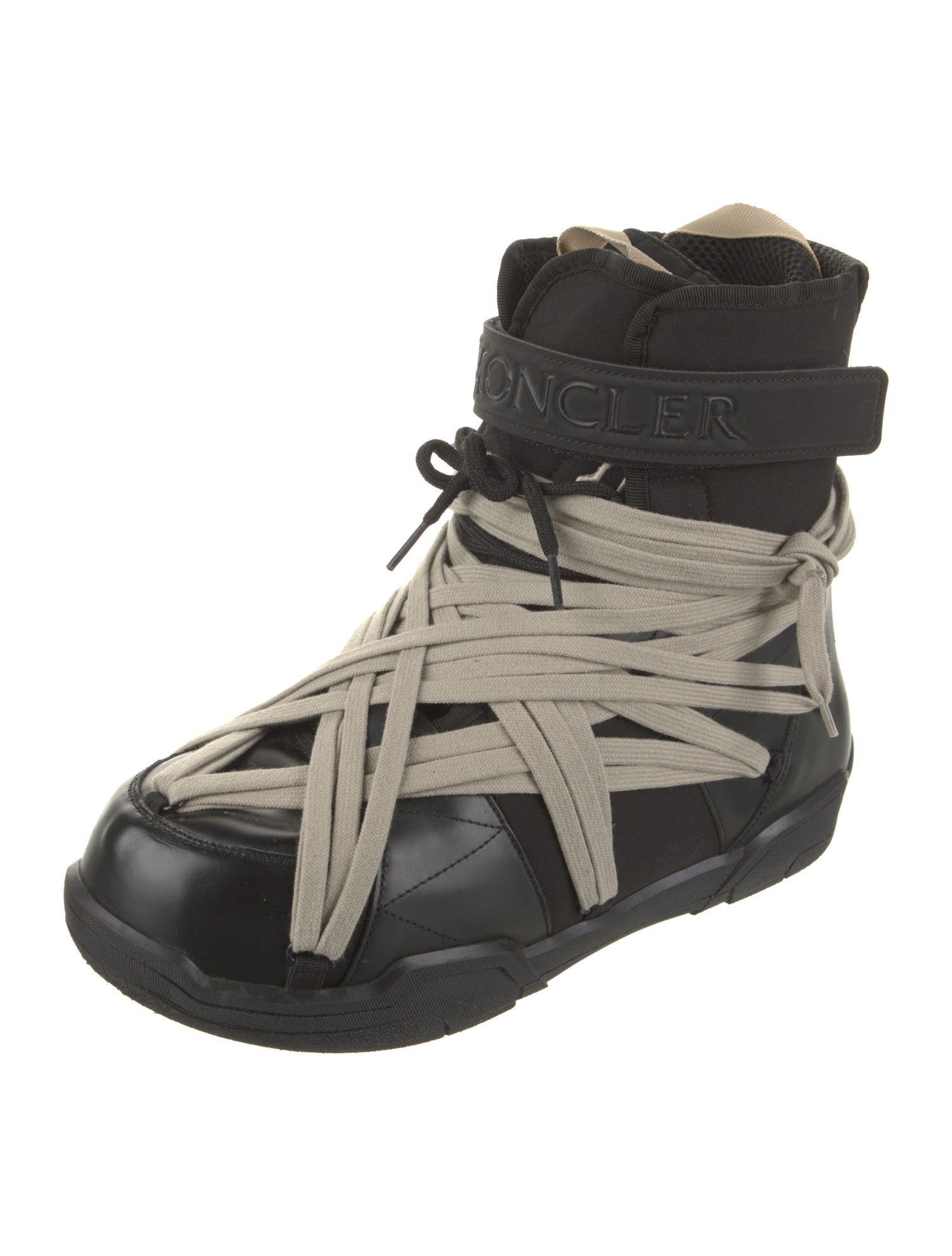 Moncler x Rick Owens Amber Leather Lace-Up Boots