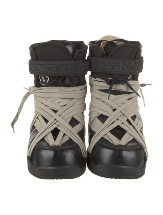 Moncler x Rick Owens Amber Leather Lace-Up Boots