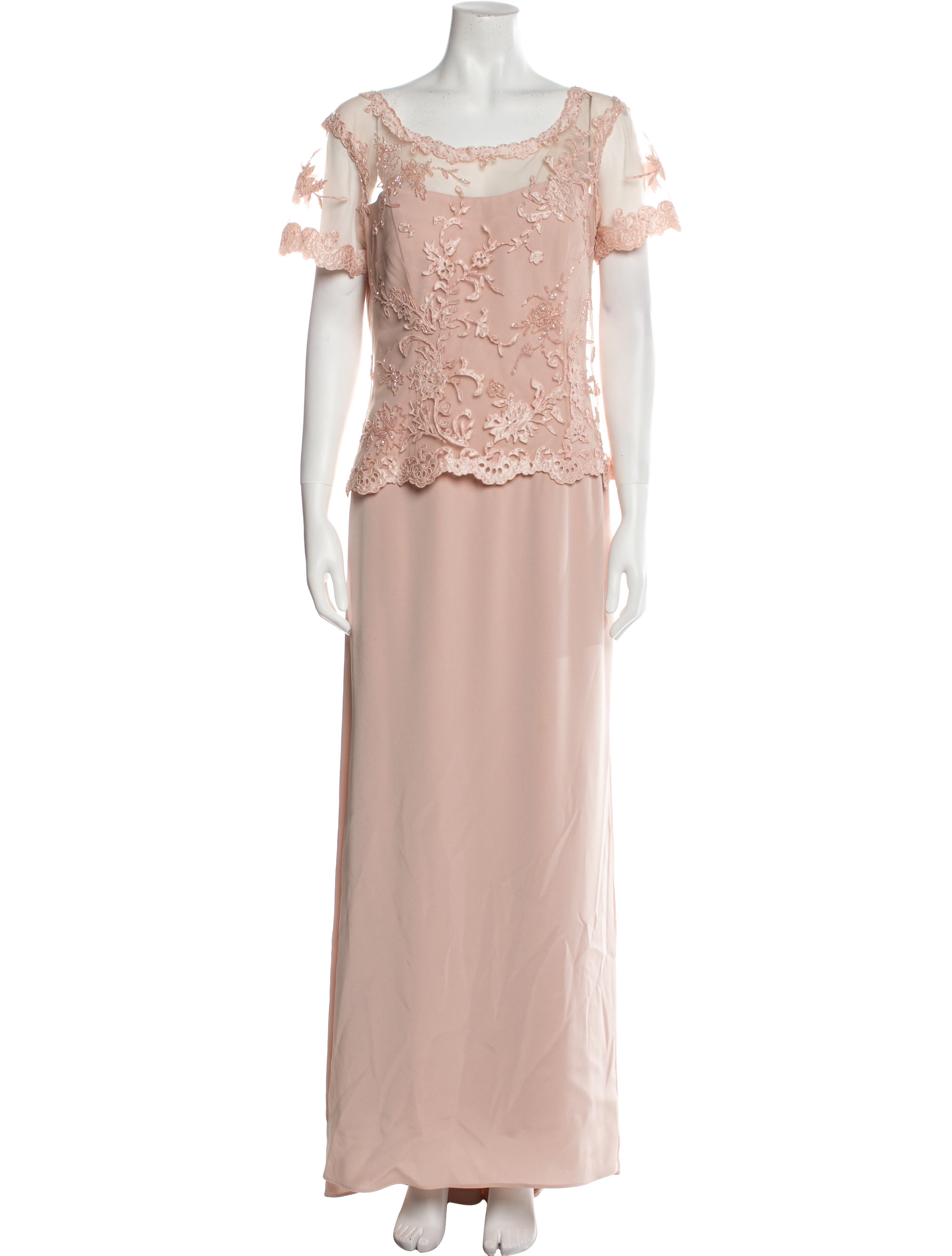 Mon Cheri Montage Scoop Neck Long Dress