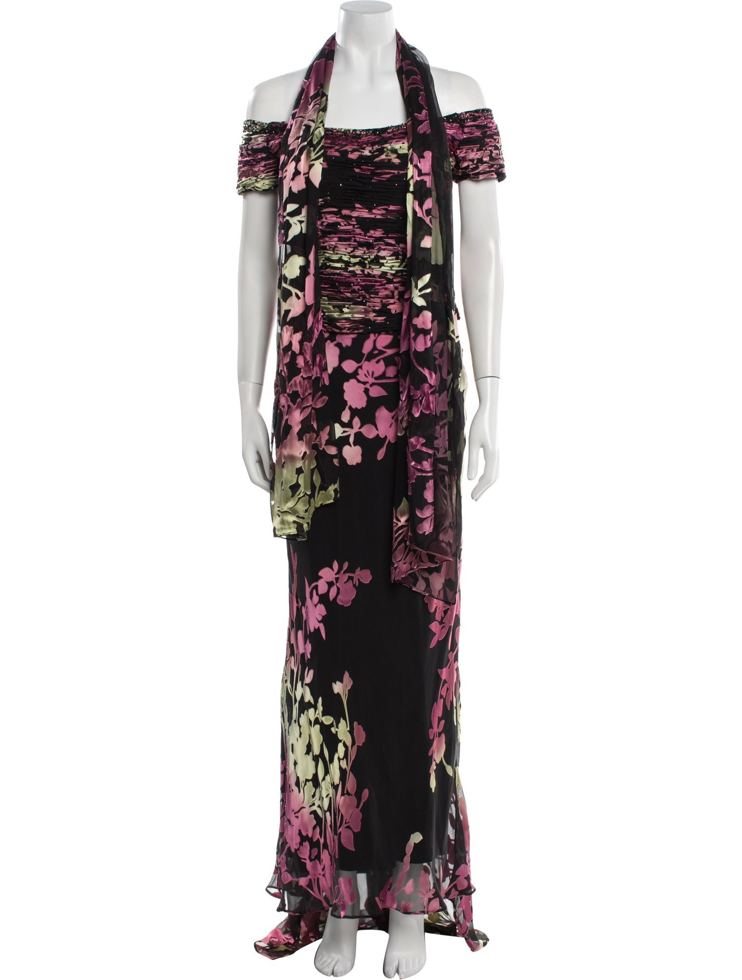 Mon Cheri Montage Silk Long Dress