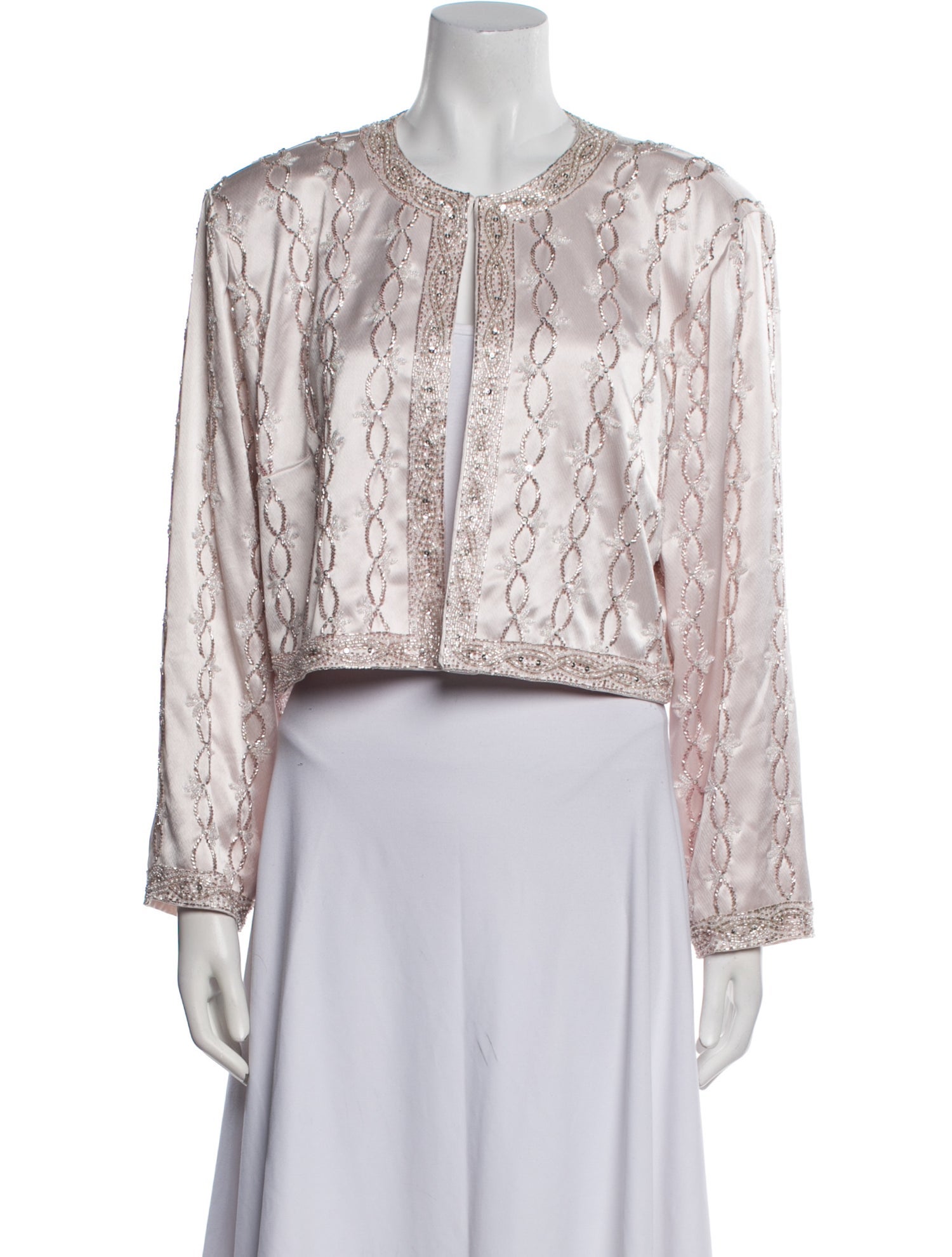 Mon Cheri Montage Patterned Evening Jacket