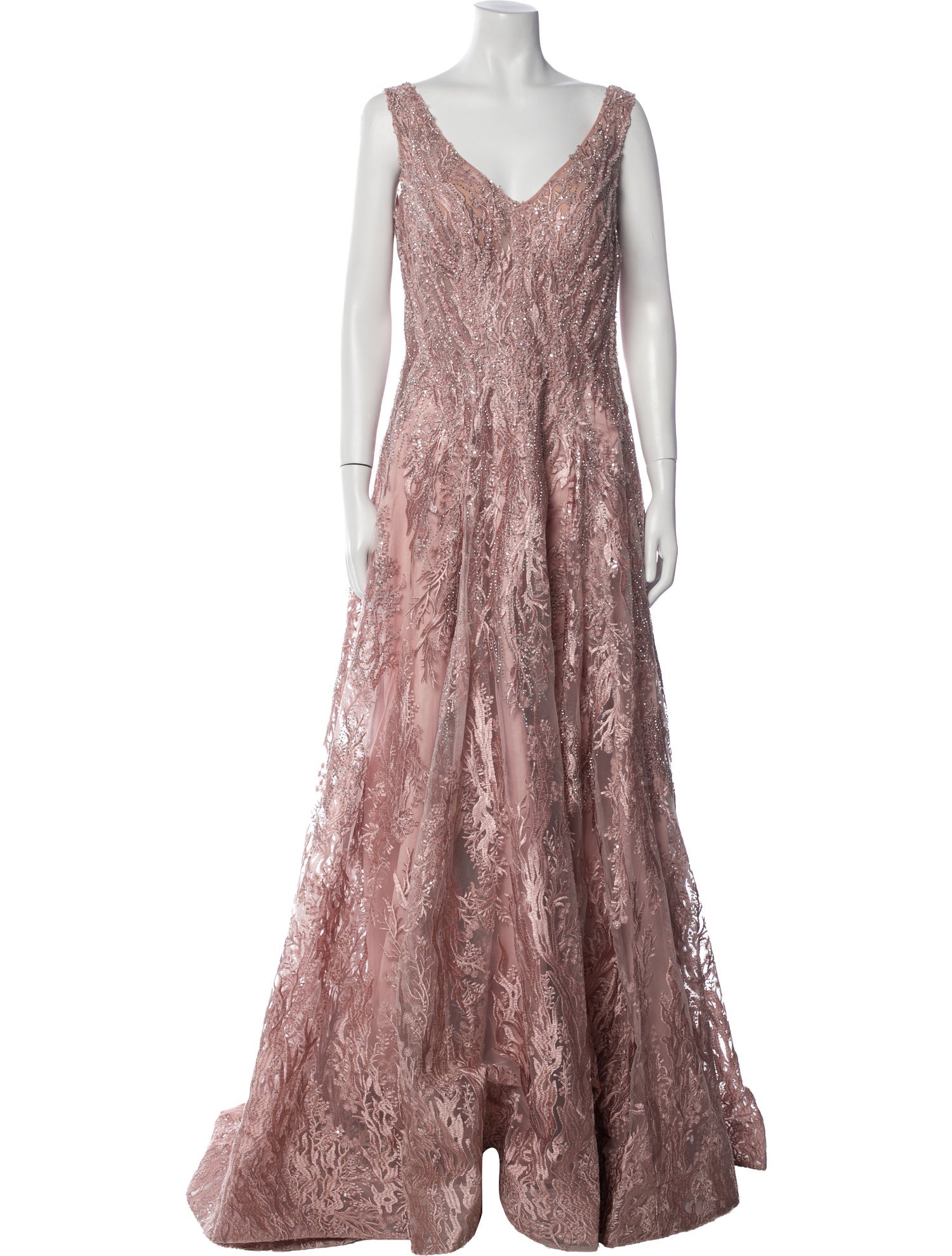 Mon Cheri Montage Printed Long Dress w/ Tags