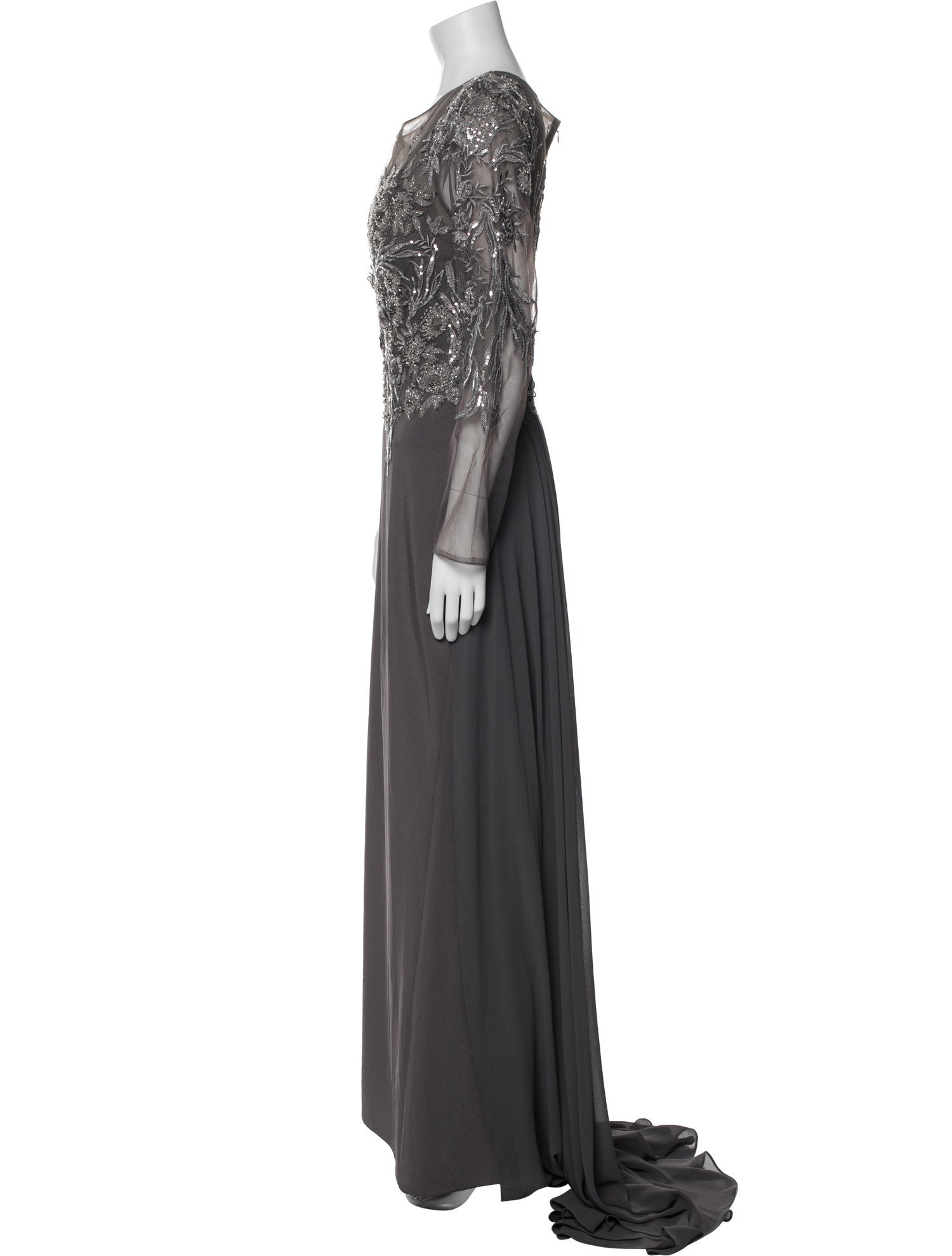 Mon Cheri Montage Scoop Neck Long Dress