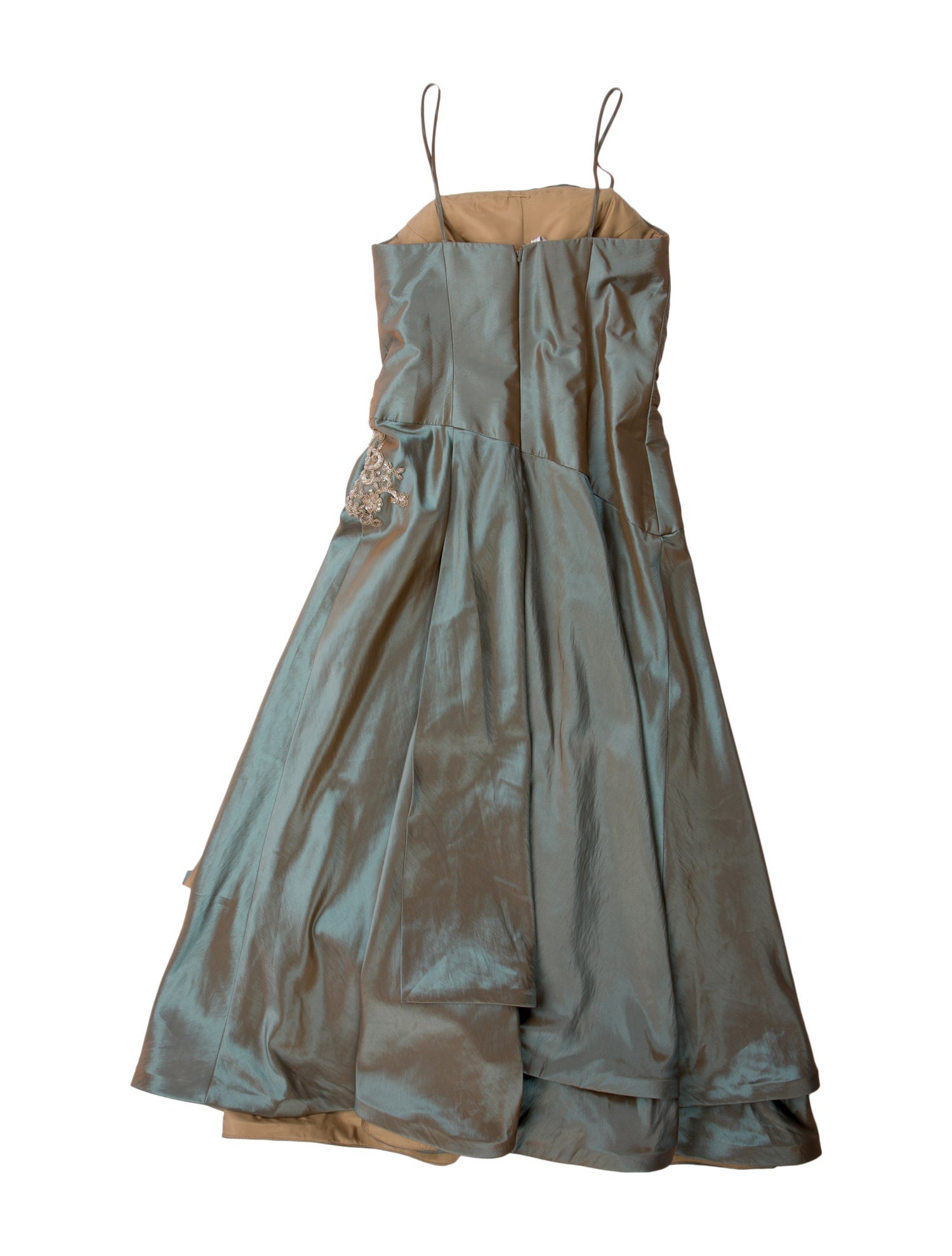 Mon Cheri Montage Square Neckline Midi Length Dress