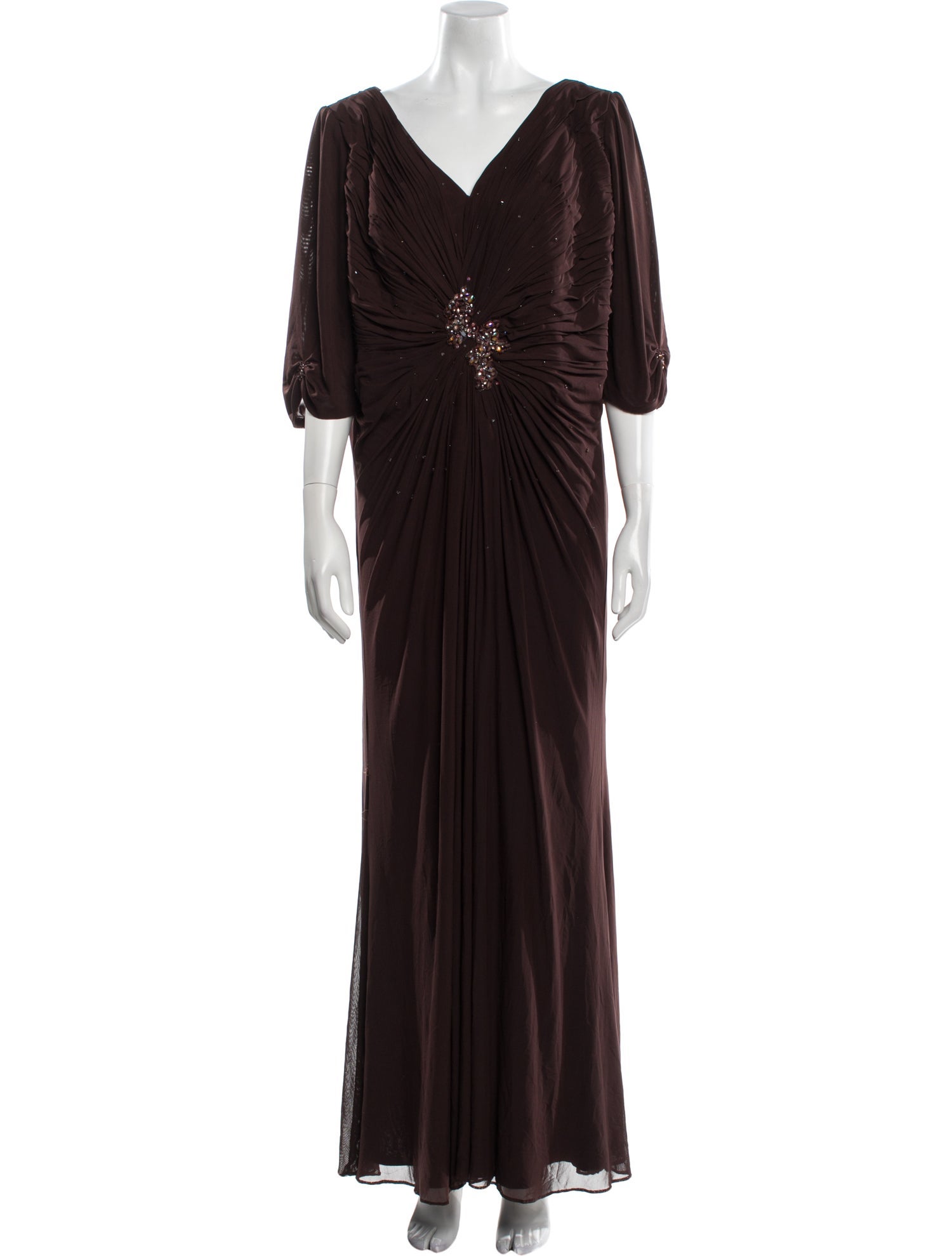 Mon Cheri Montage V-Neck Long Dress