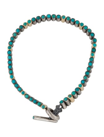M. Cohen Turquoise Pellet Bead Bracelet