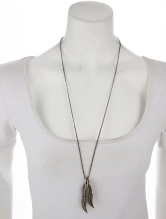 M. Cohen Feather Pendant Necklace