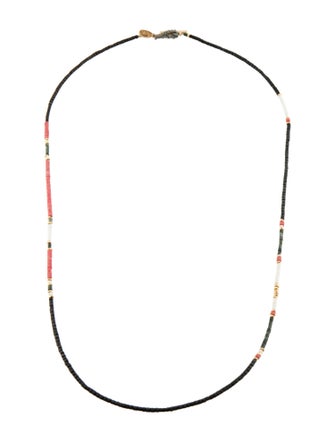 M. Cohen 18K Glass, Resin & Serpentine Beaded Necklace