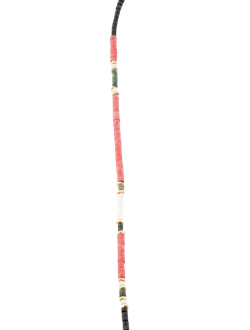 M. Cohen 18K Glass, Resin & Serpentine Beaded Necklace