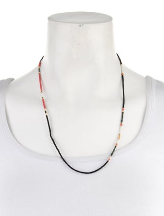 M. Cohen 18K Glass, Resin & Serpentine Beaded Necklace