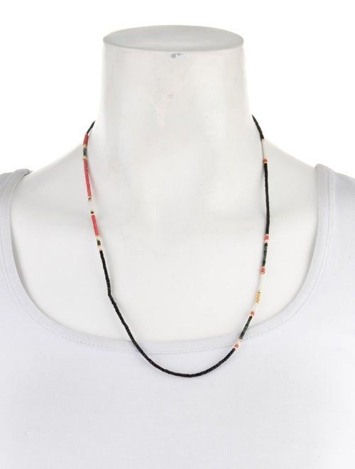 M. Cohen 18K Glass, Resin & Serpentine Beaded Necklace