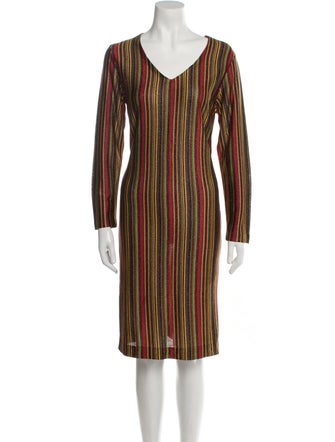 Marco De Vincenzo Striped Knee-Length Dress