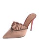 Marco De Vincenzo Satin Ruffle Embellishment Mules