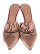 Marco De Vincenzo Satin Ruffle Embellishment Mules