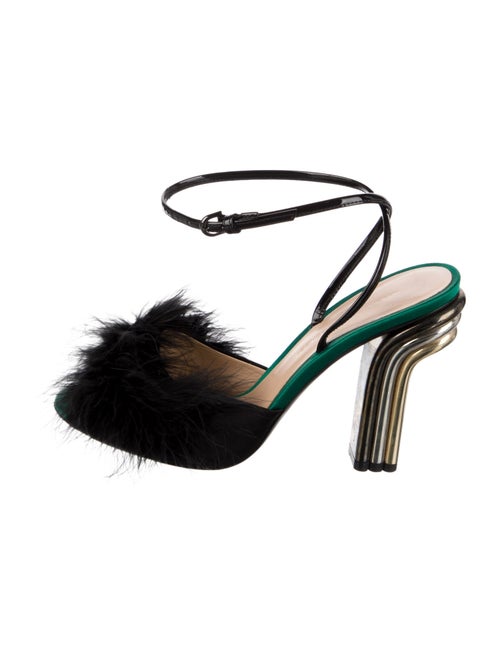 Marco De Vincenzo Patent Leather Cutout Accent Sandals