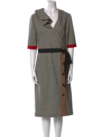 Marco De Vincenzo Wool Midi Length Dress