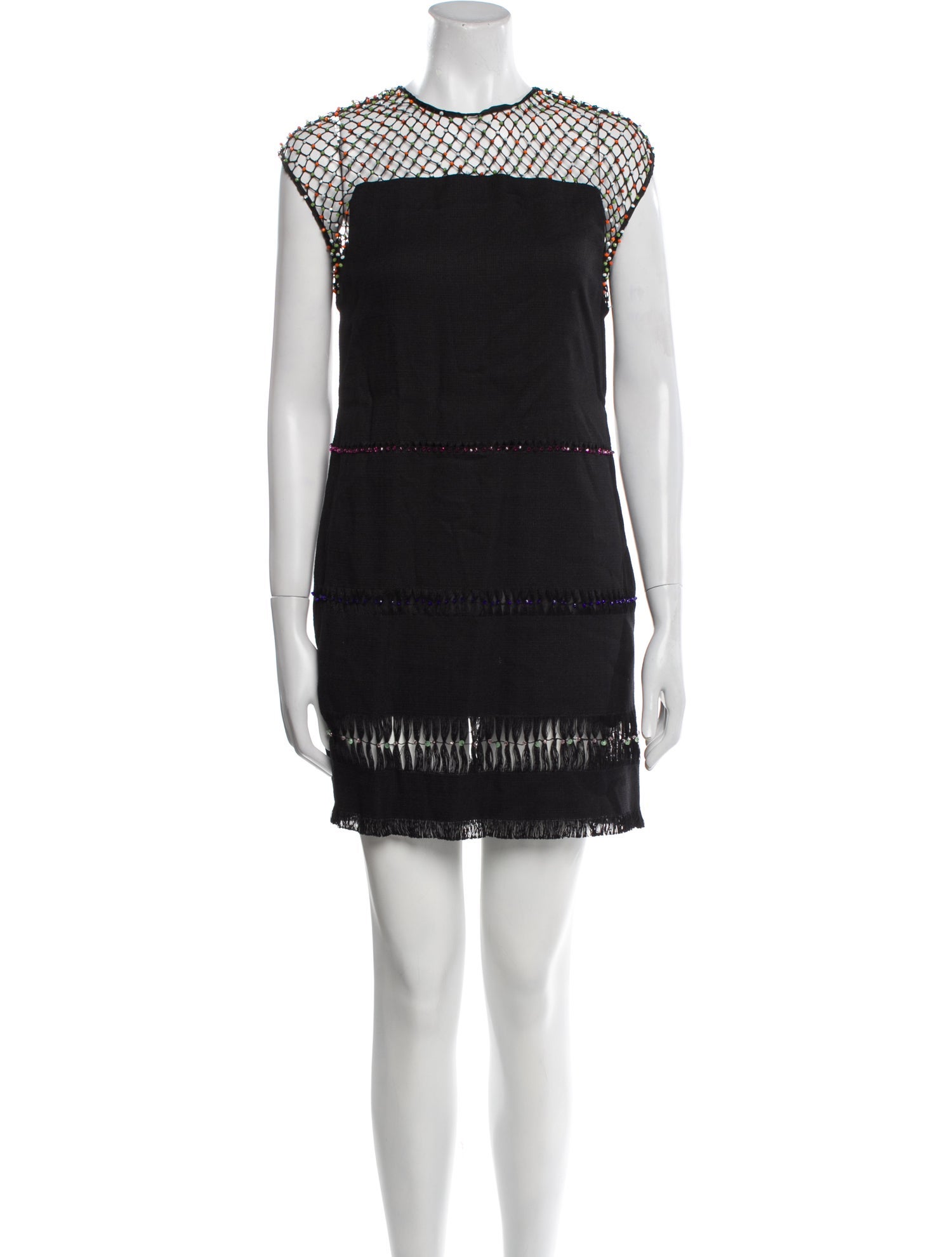 Marco De Vincenzo Crew Neck Mini Dress