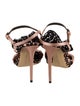 Marco De Vincenzo Satin Crystal Embellishments Gladiator Sandals