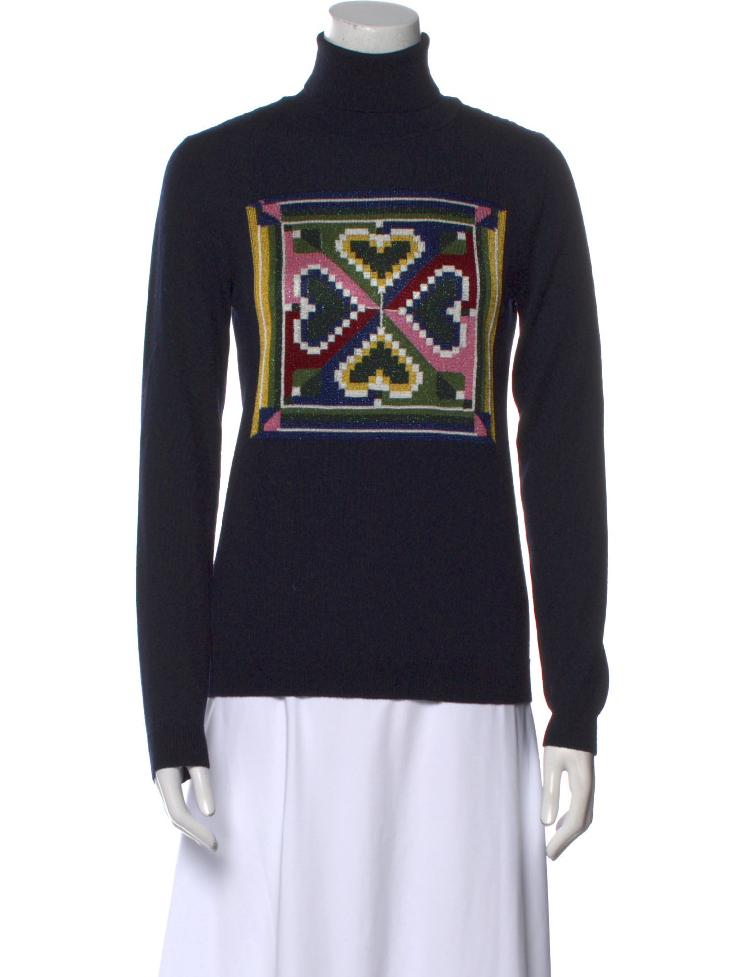 Marco De Vincenzo Wool Printed Sweater