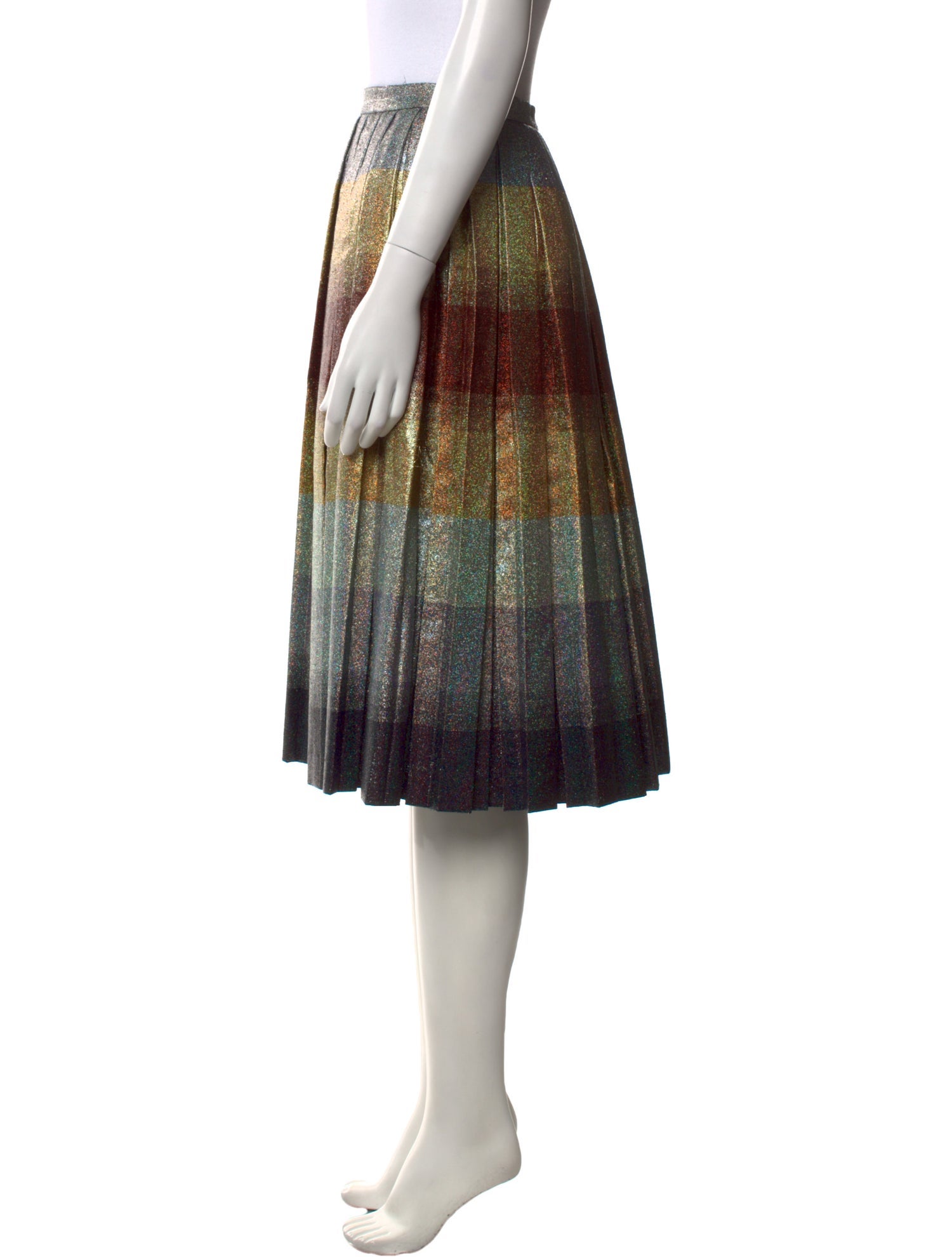 Marco De Vincenzo Striped Knee-Length Skirt