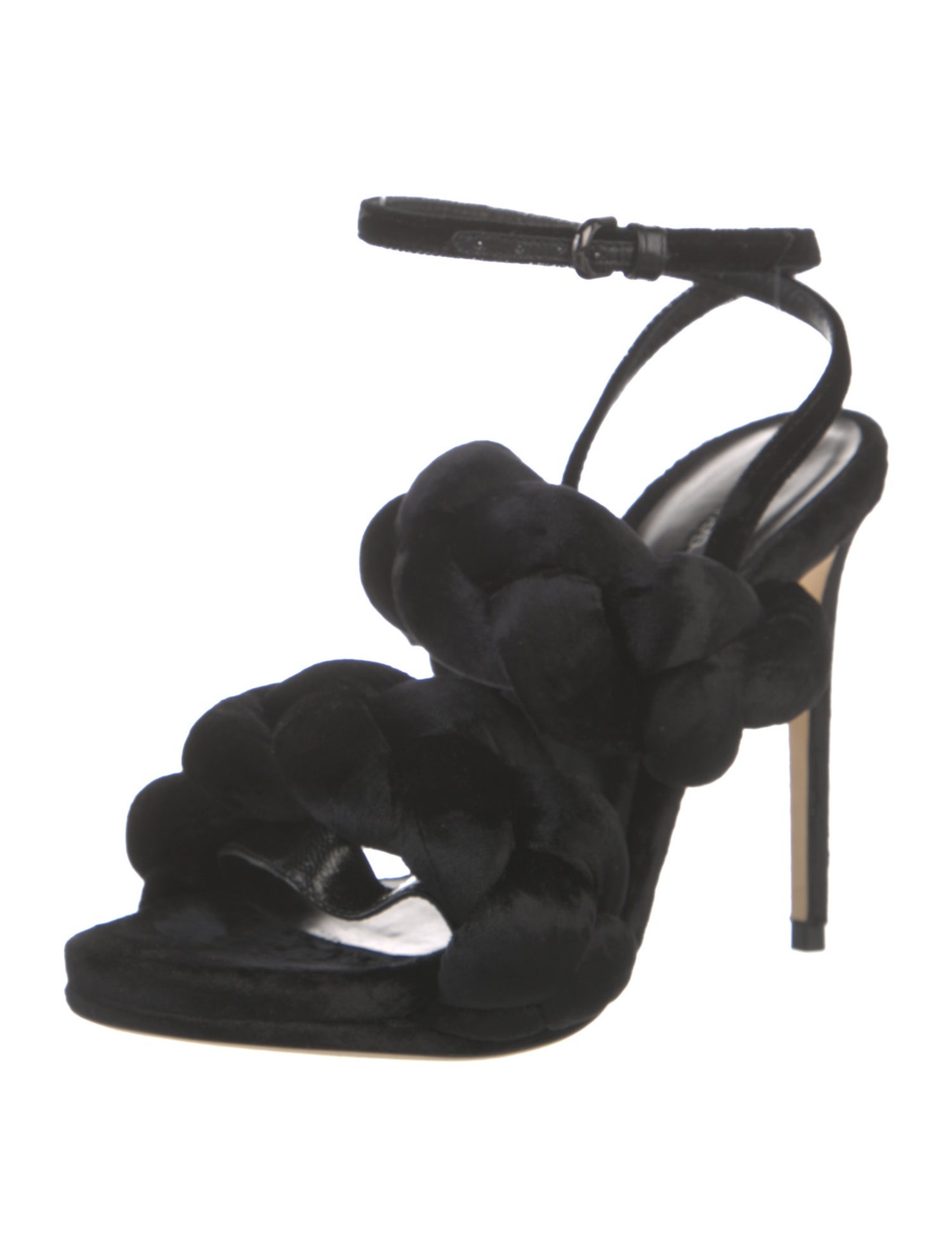 Marco De Vincenzo Velvet Braided Accents Sandals