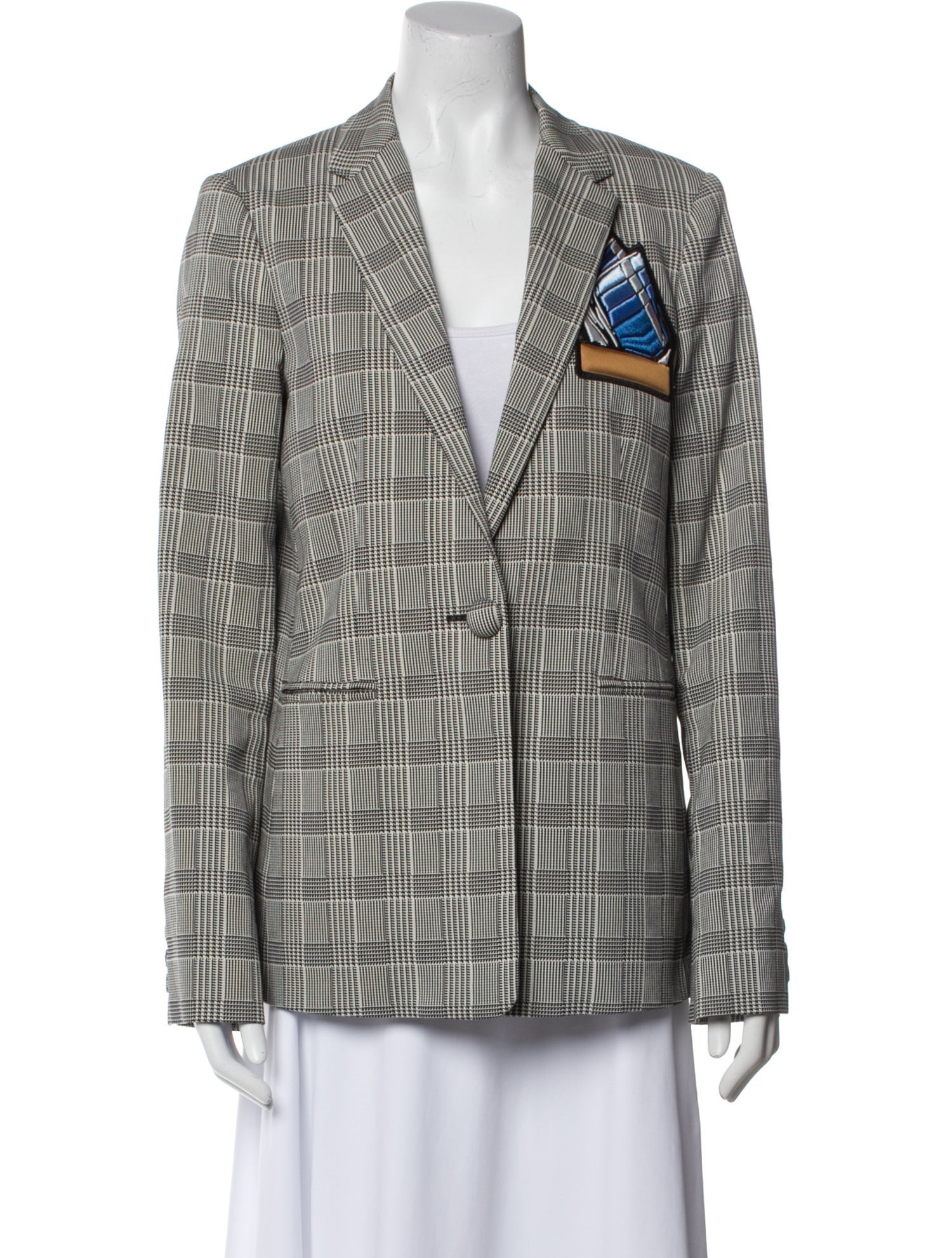 Marco De Vincenzo Plaid Print Blazer