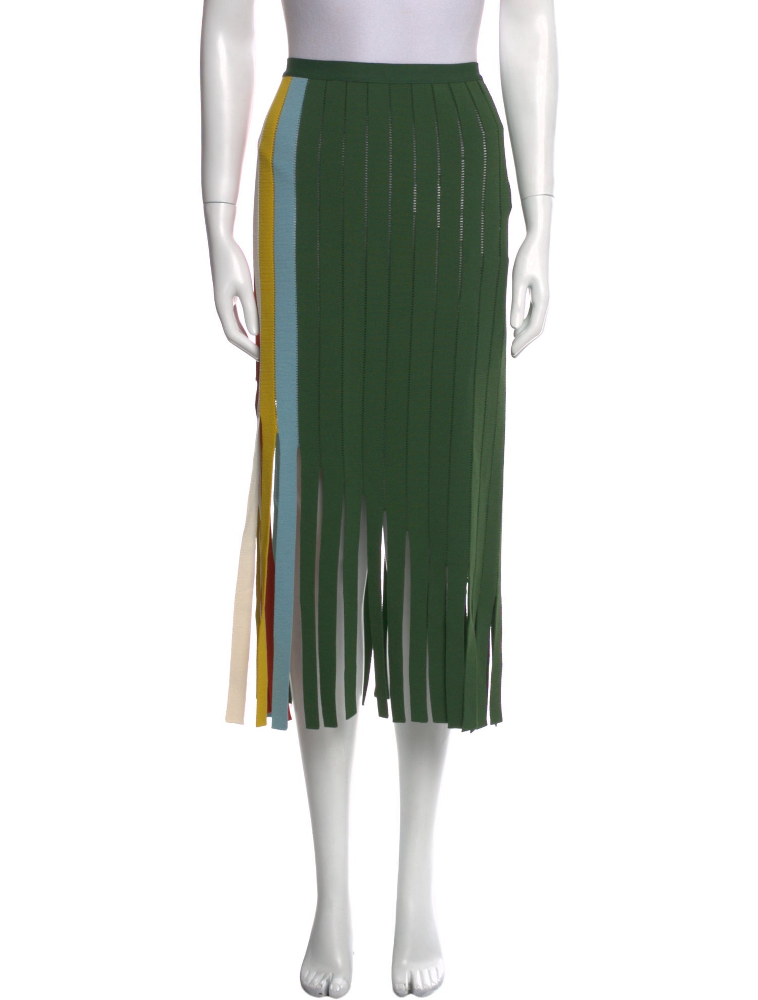 Marco De Vincenzo Striped Knee-Length Skirt