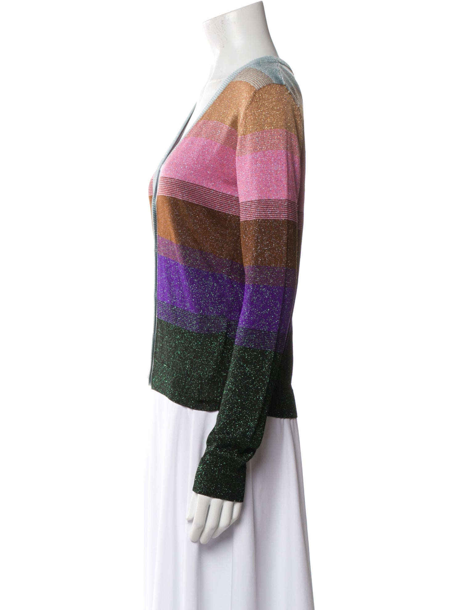 Marco De Vincenzo Striped V-Neck Sweater