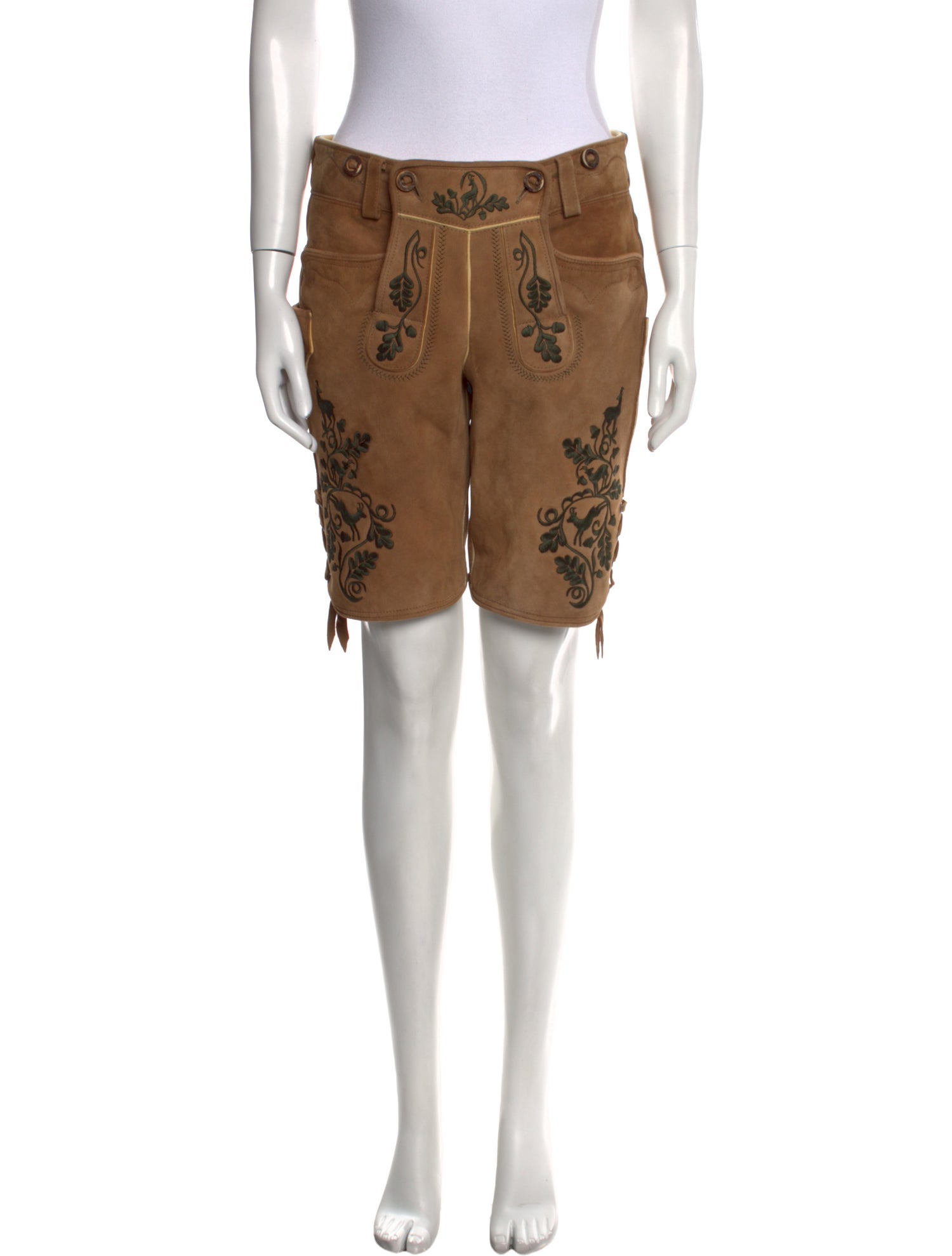 Meindl Leather Knee-Length Shorts