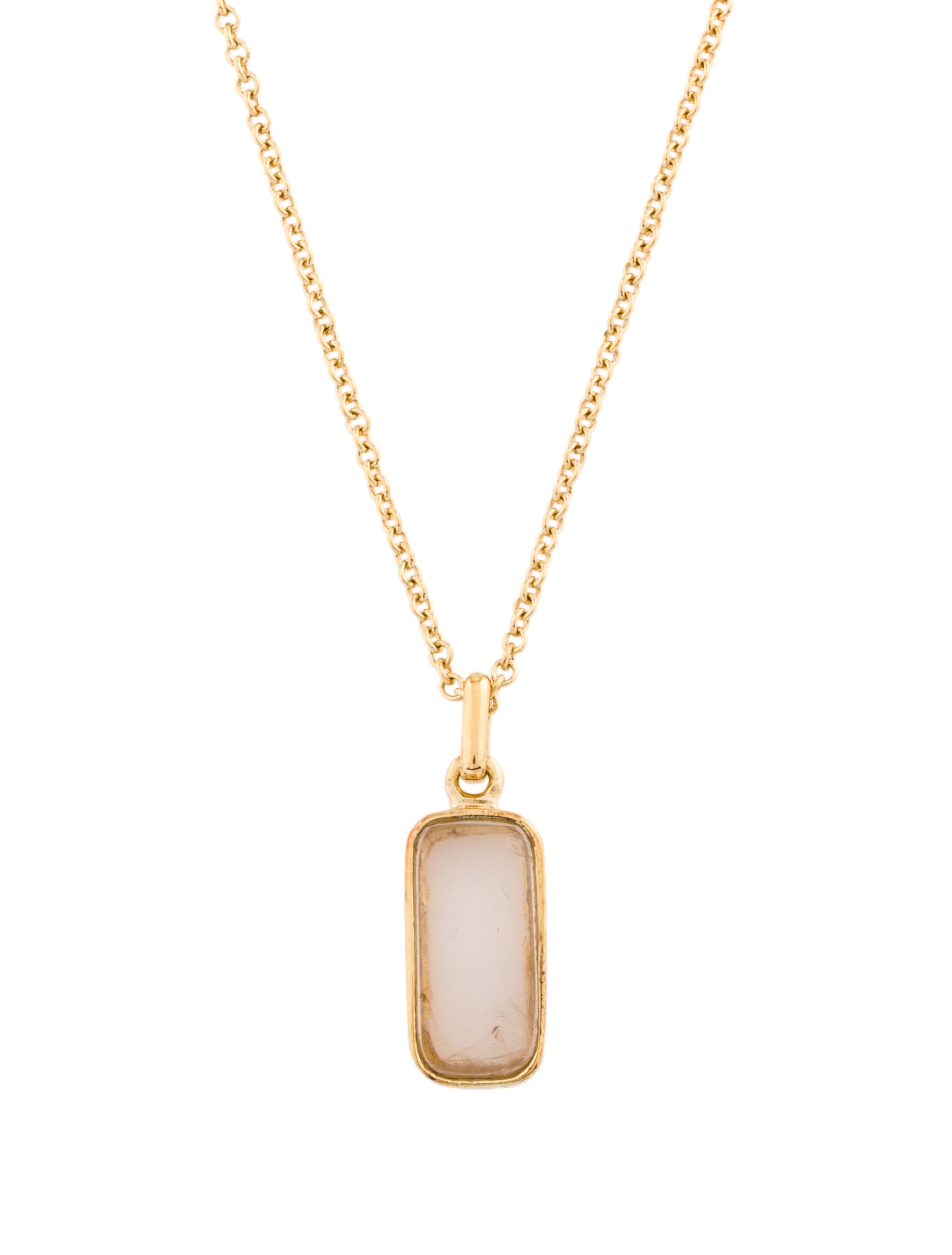 Mejuri Rose Quartz Pendant Necklace