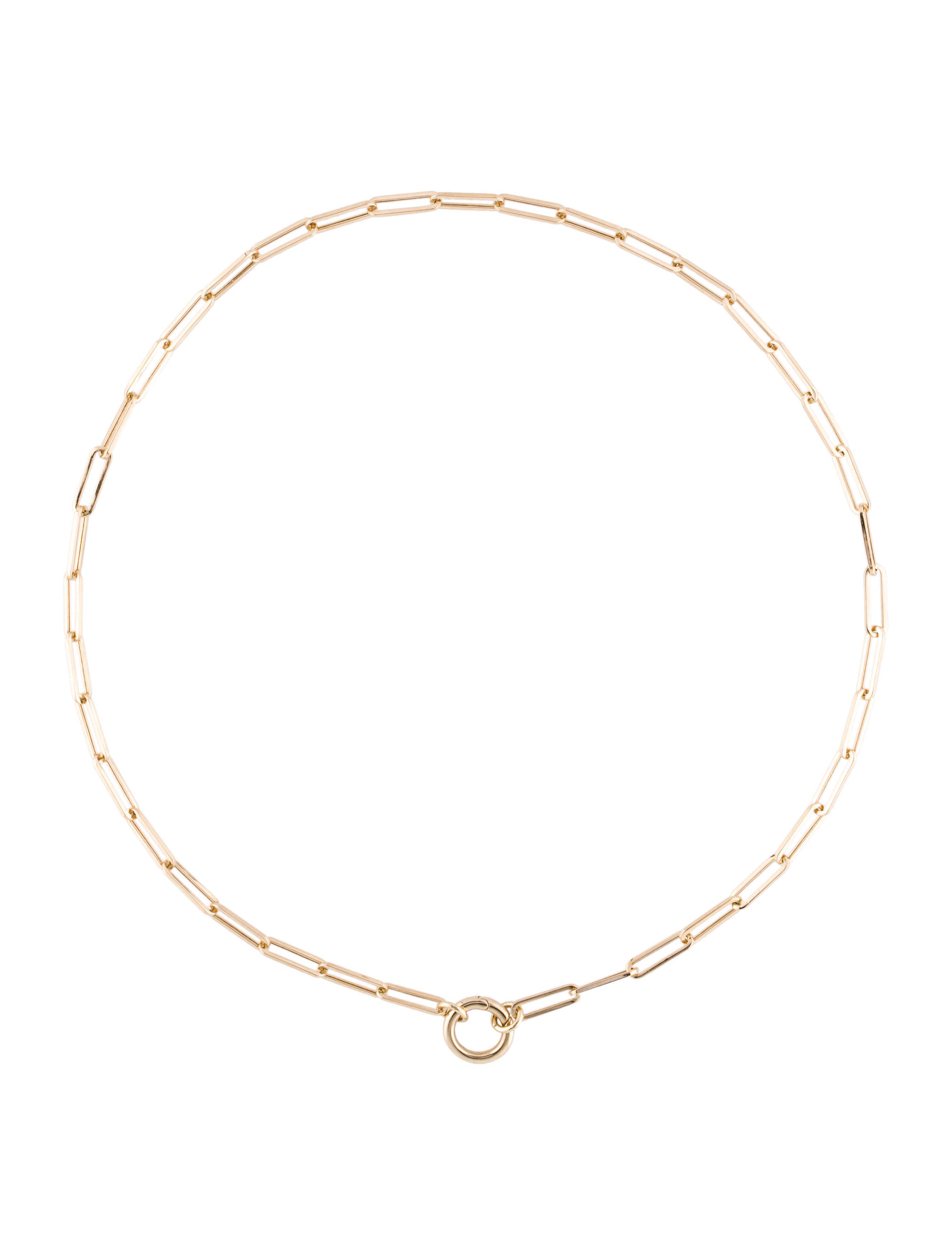 【MEJURI】ネックレス Paperclip Chain Charm Necklace 14k Gold Handcrafted Paperclip Chain Charm Necklace