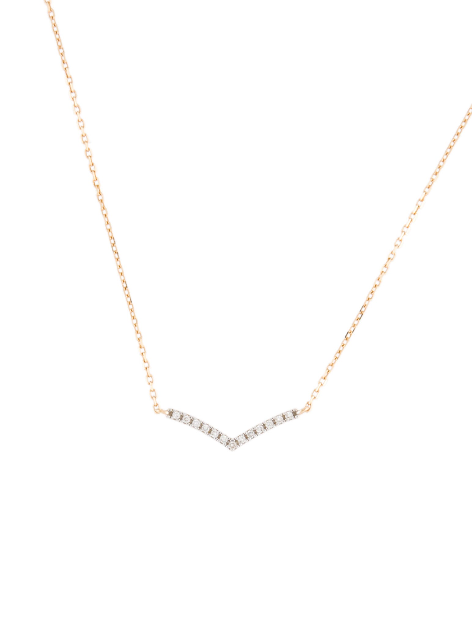Mejuri 14K Diamond Pendant Necklace 14K Yellow Gold Pendant Necklace, Necklaces MEJUR21051