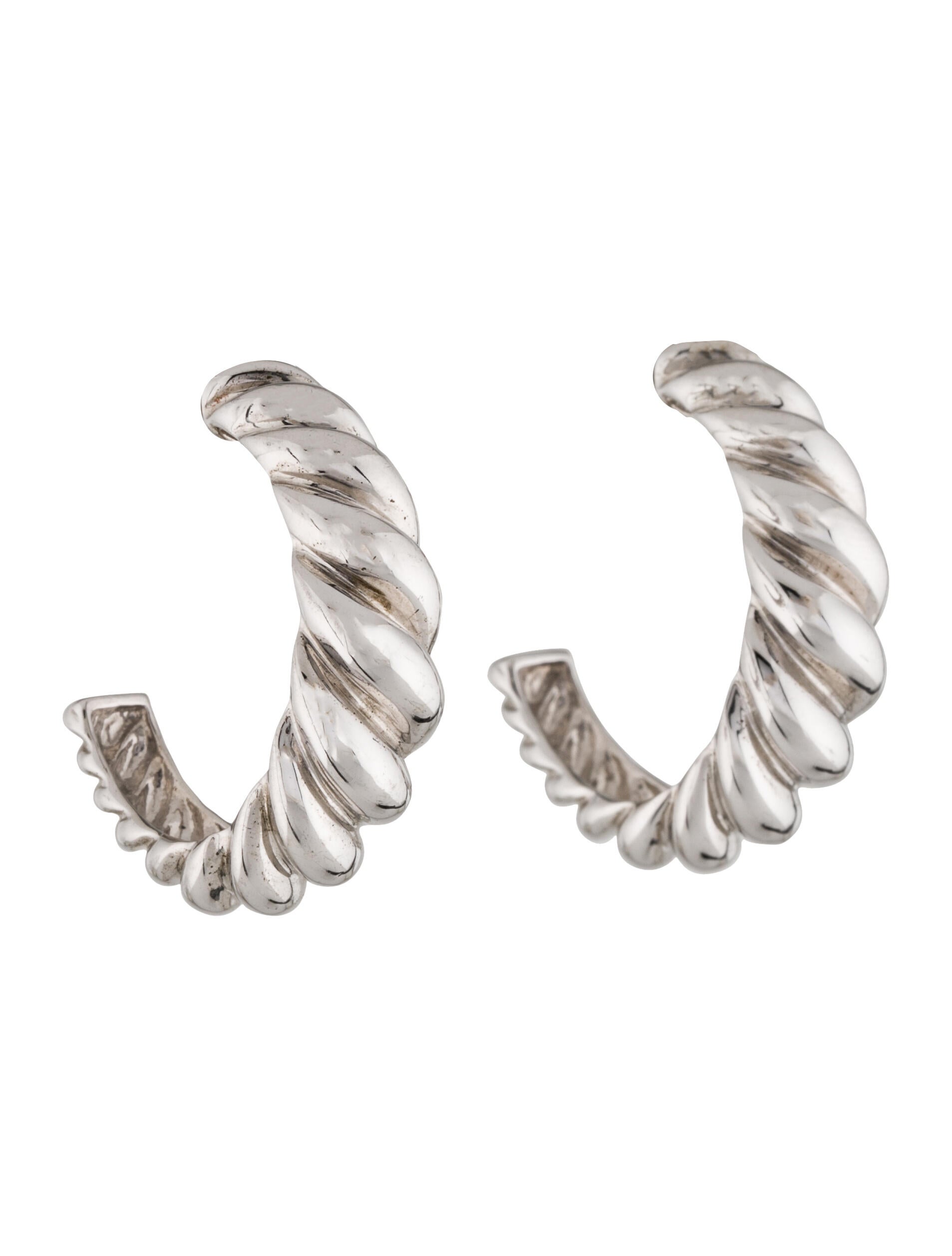 Mejuri Large Croissant Dôme Hoops Earrings - Sterling Silver