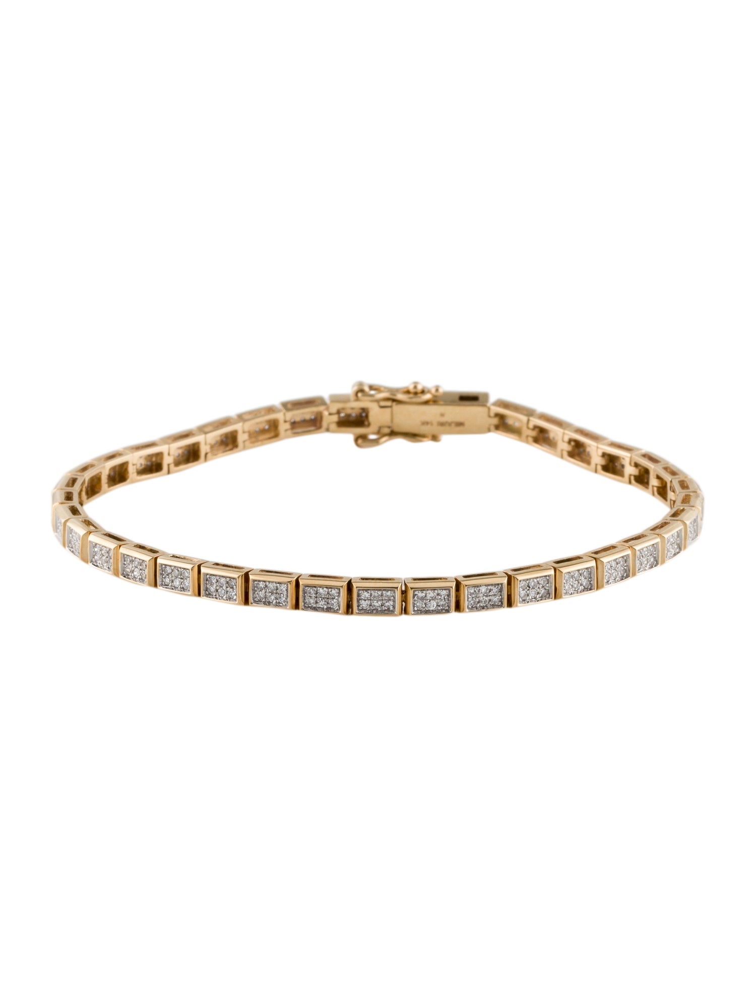 Bracelet 18K Multistone Rainbow Link Bracelet 18K Yellow Gold Link, Bracelets BRACE134899