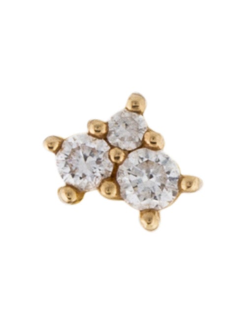 Mejuri 14K Diamond Mini Cluster Single Stud Earring