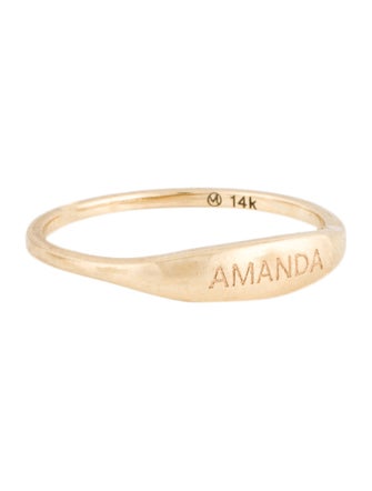 Mejuri 14K Slim Signet Ring