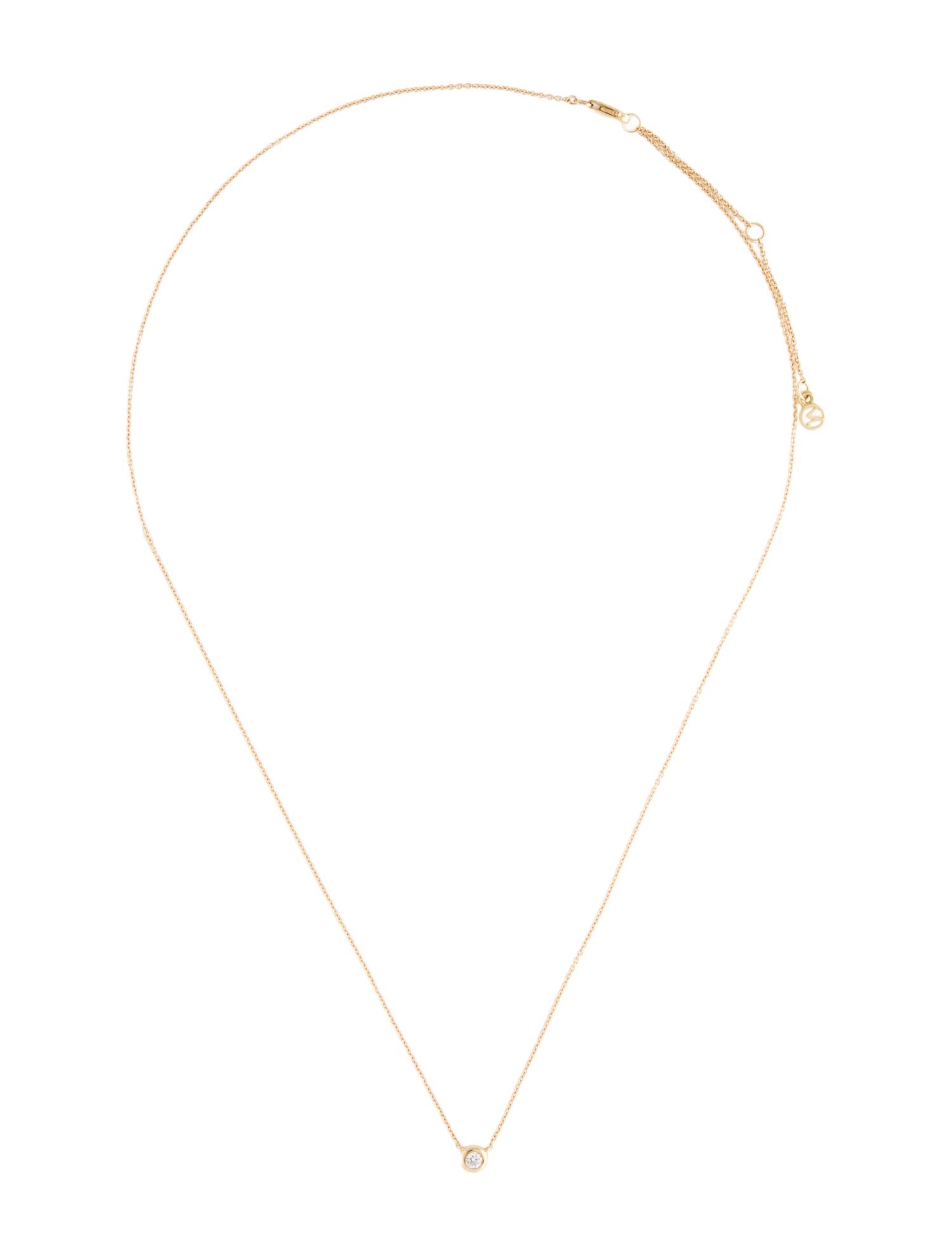 Mejuri 14K Diamond Pendant Necklace