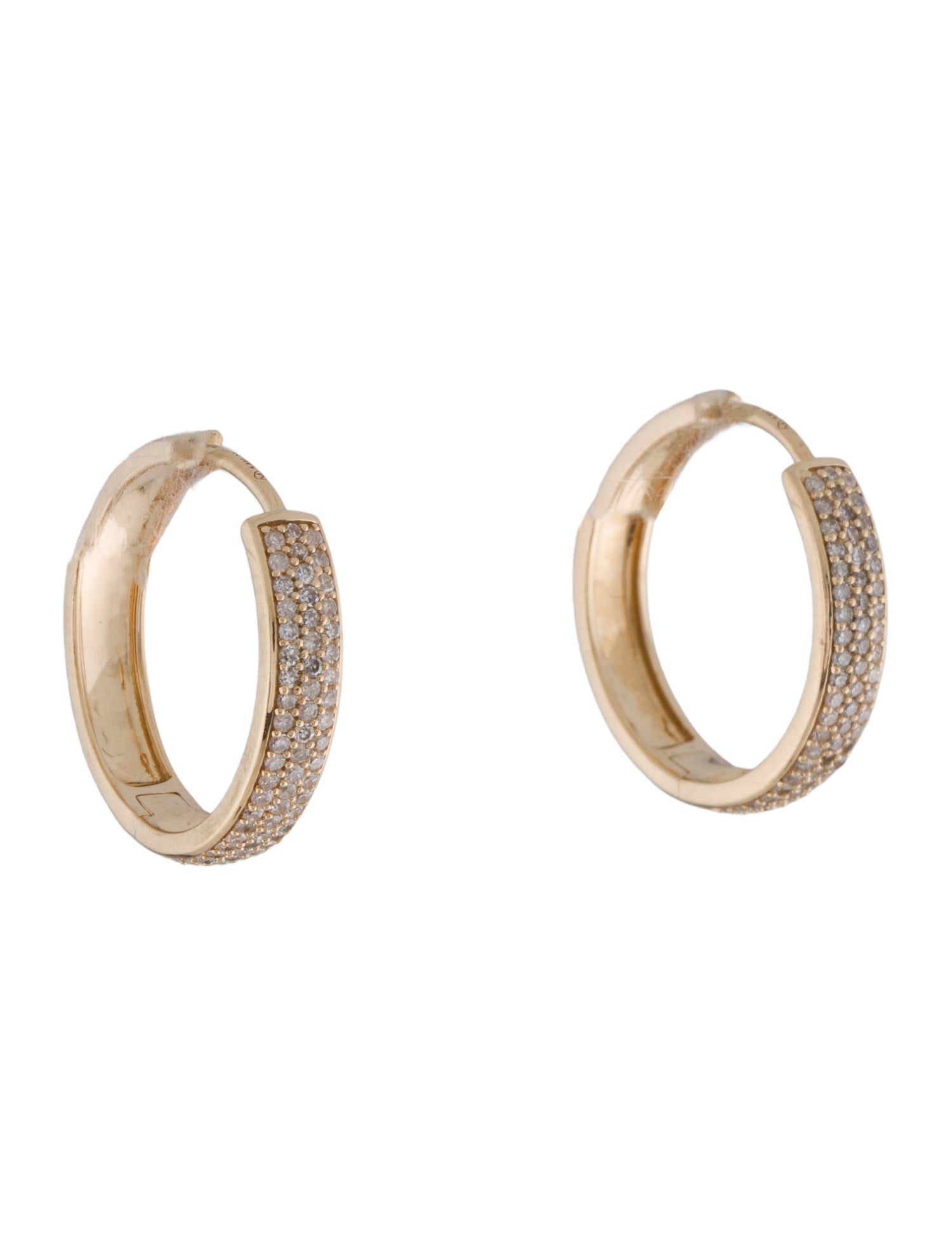Mejuri 14K Diamond Hoop Earrings