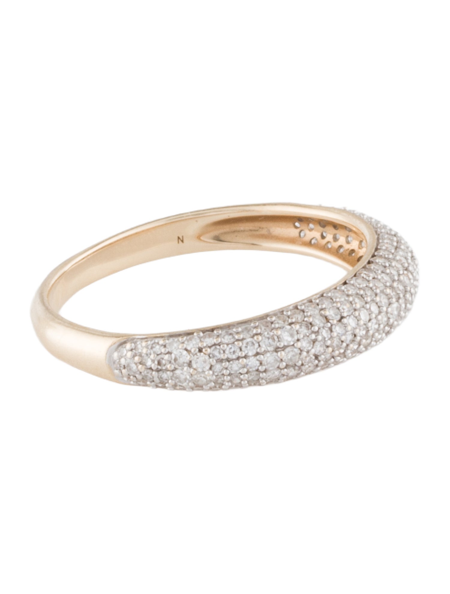 Mejuri 14K Diamond Thin Dôme Ring