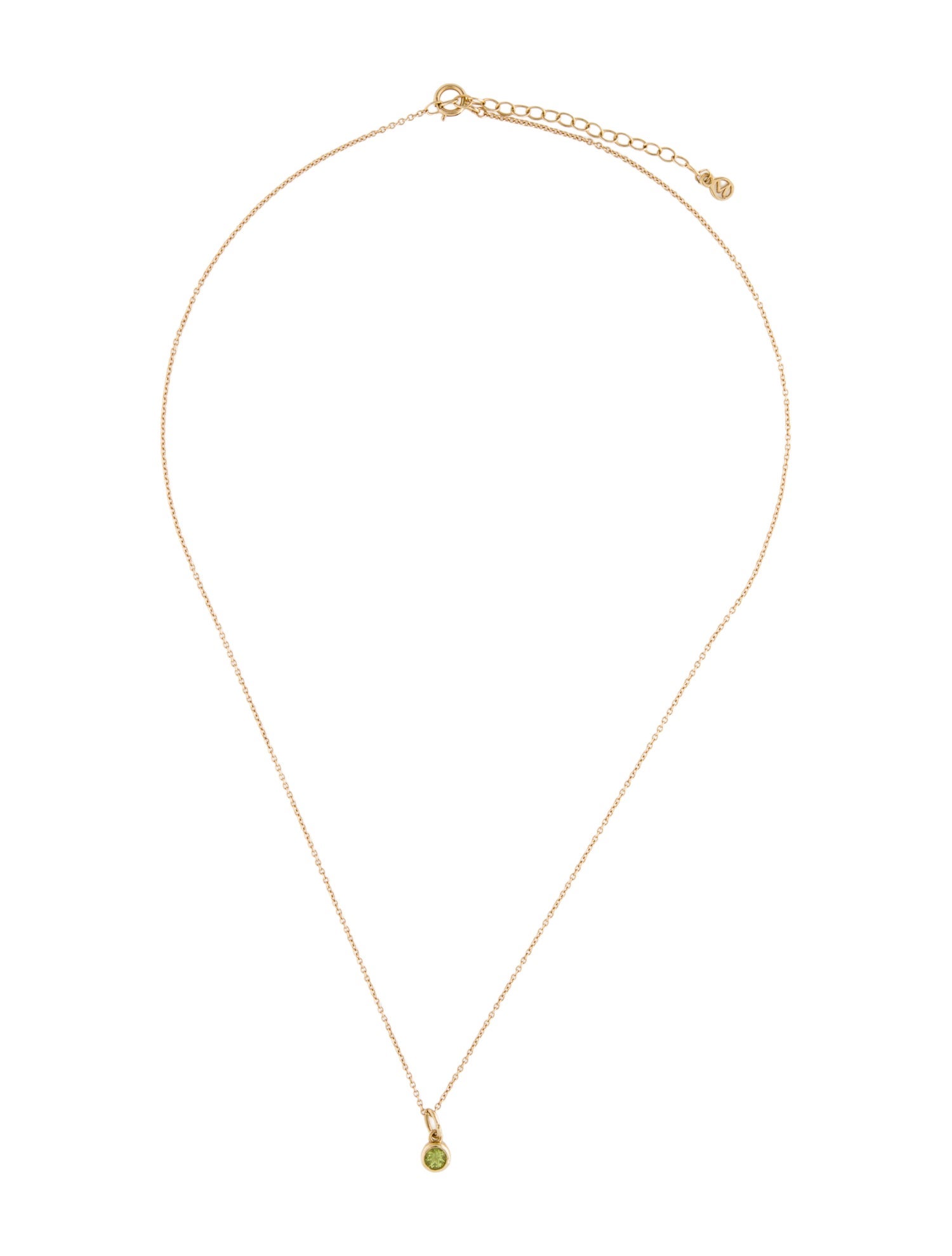 Mejuri 14K Peridot Pendant Necklace