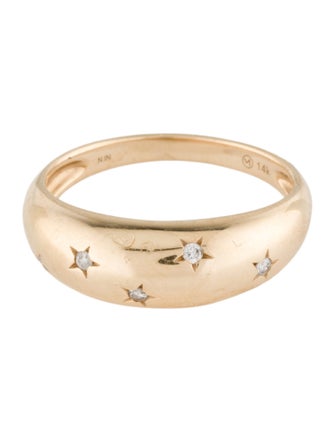 Mejuri 14K Diamond Celestial Dômed Band