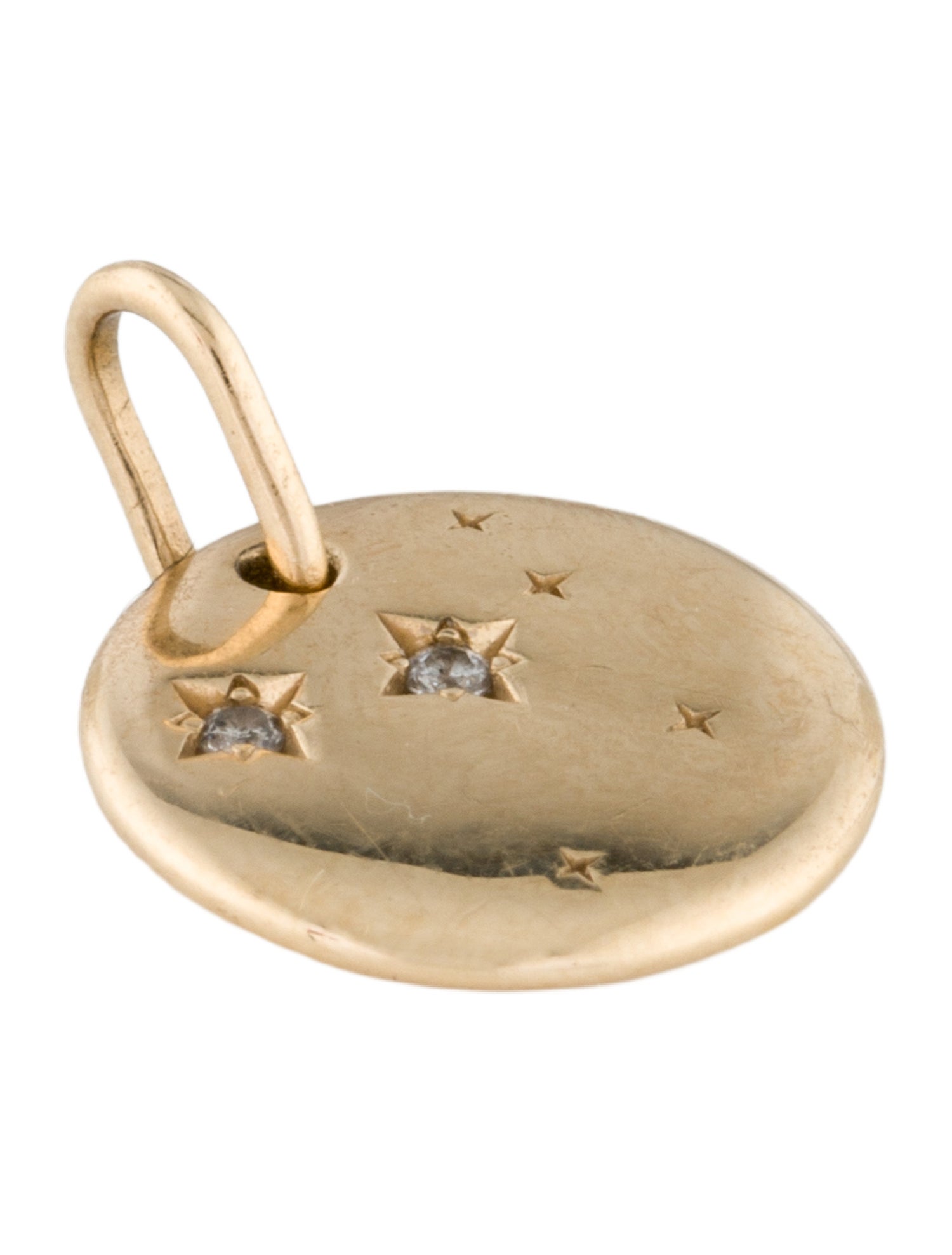 Mejuri 14K Diamond Zodiac Charm Pendant